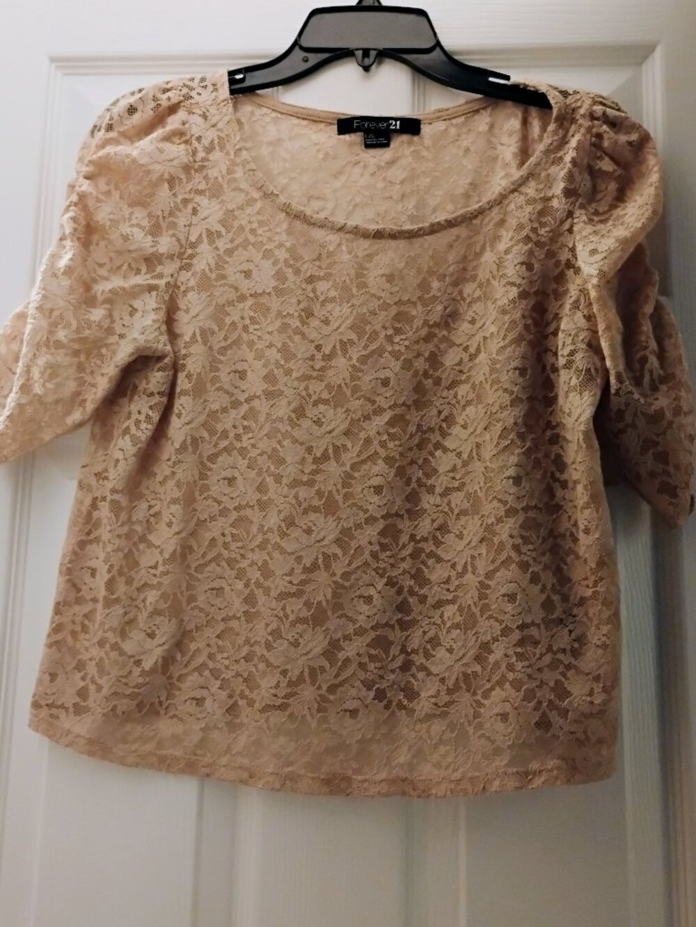 Forever 21 Sheer Lace Blouse